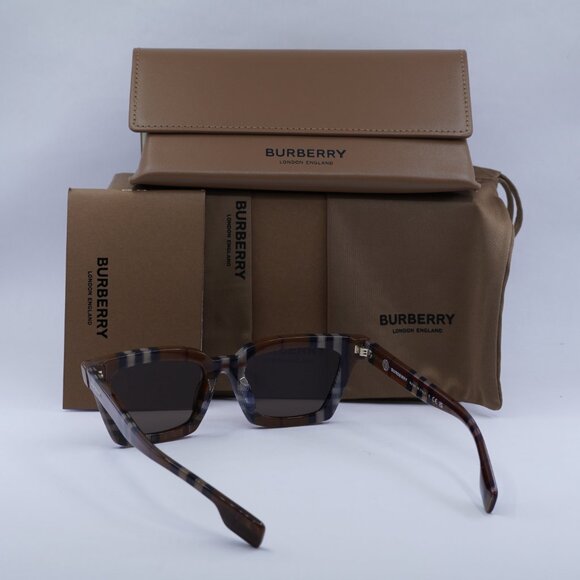 Burberry BE4392U 396673 Sunglasses Check Brown Frame, Brown Lenses main image 9